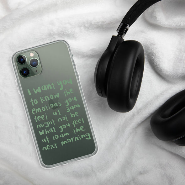 Emotions at 3am Transparent iPhone Case