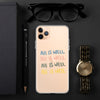 All Is Well Transparent iPhone Case