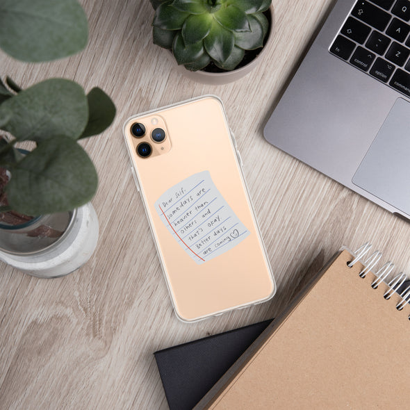 Dear Self Transparent iPhone Case