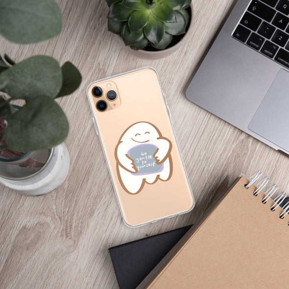 Be gentle with yourself Transparent iPhone Case