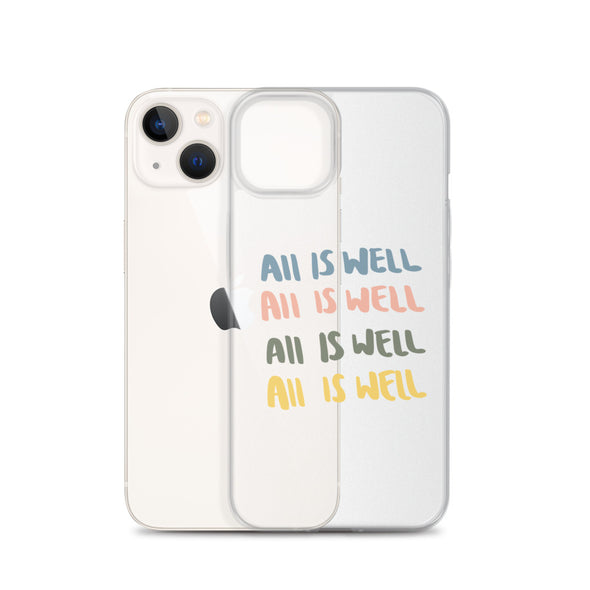 All Is Well Transparent iPhone Case - Thewearablethings