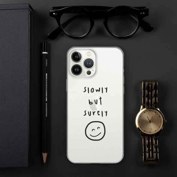 Slowly but surely Transparent iPhone Case - Thewearablethings