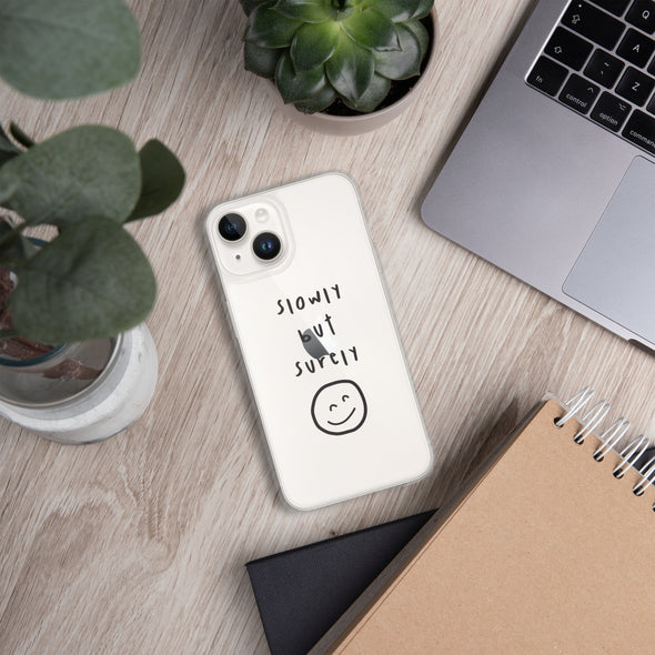 Slowly but surely Transparent iPhone Case - Justsomesimplethings