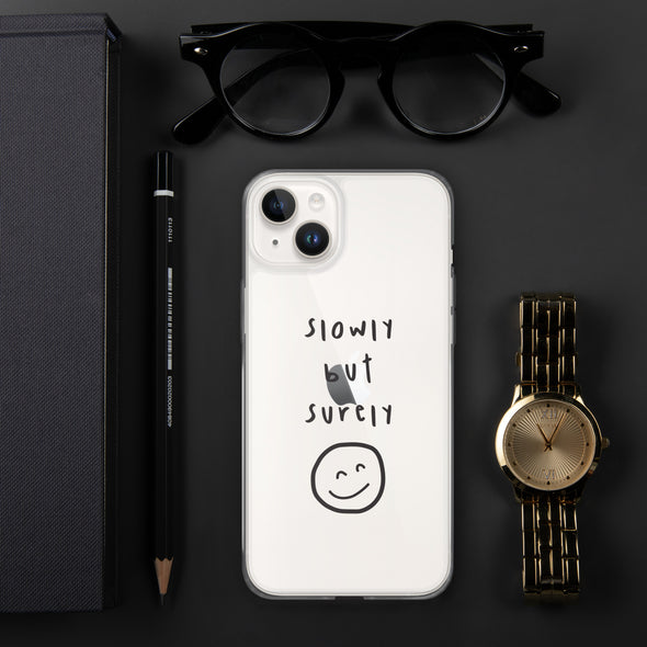 Slowly but surely Transparent iPhone Case - Justsomesimplethings