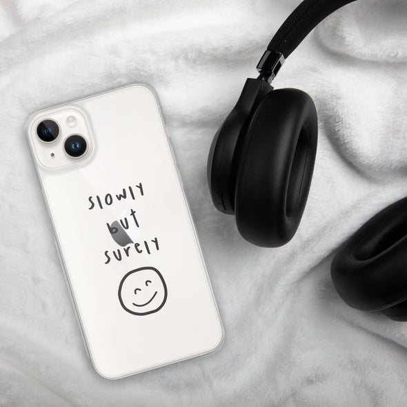 Slowly but surely Transparent iPhone Case - Justsomesimplethings