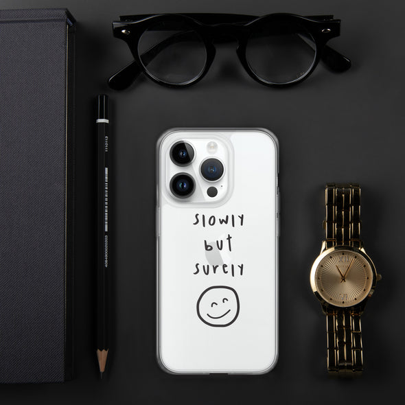 Slowly but surely Transparent iPhone Case - Justsomesimplethings