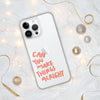 Can you make things alright Transparent iPhone Case - Justsomesimplethings