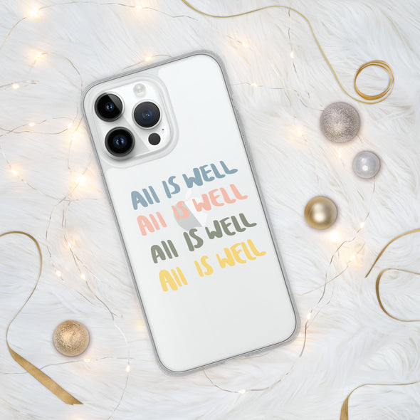 All Is Well Transparent iPhone Case - Justsomesimplethings