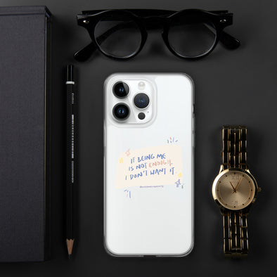 If being me is not enough, I don't want it Transparent iPhone Case