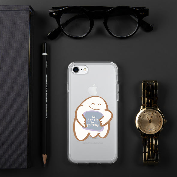 Be gentle with yourself Transparent iPhone Case