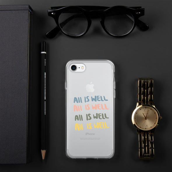 All Is Well Transparent iPhone Case - Thewearablethings