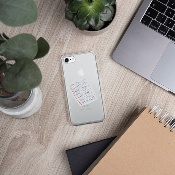 Dear Self Transparent iPhone Case