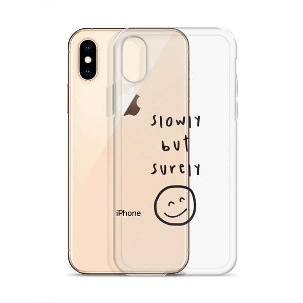 Slowly but surely Transparent iPhone Case