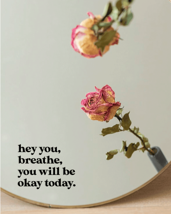 Hey you, breathe, you will be okay today Decal