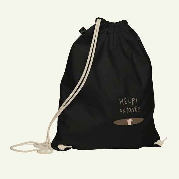 Help anyone Organic cotton drawstring bag
