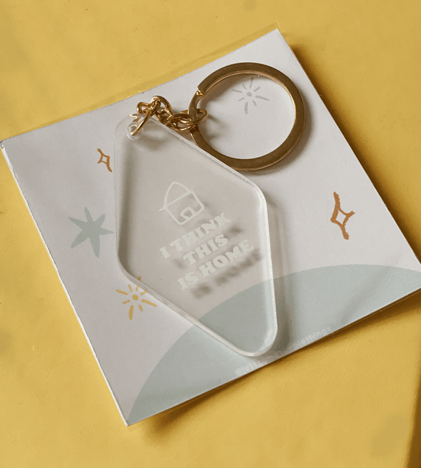 I think this is home Clear Keytag - Thewearablethings