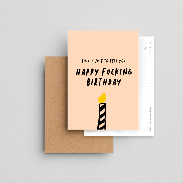 Happy F*cking Birthday Postcard