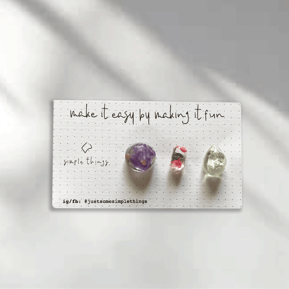Handmade Resin Ear Studs