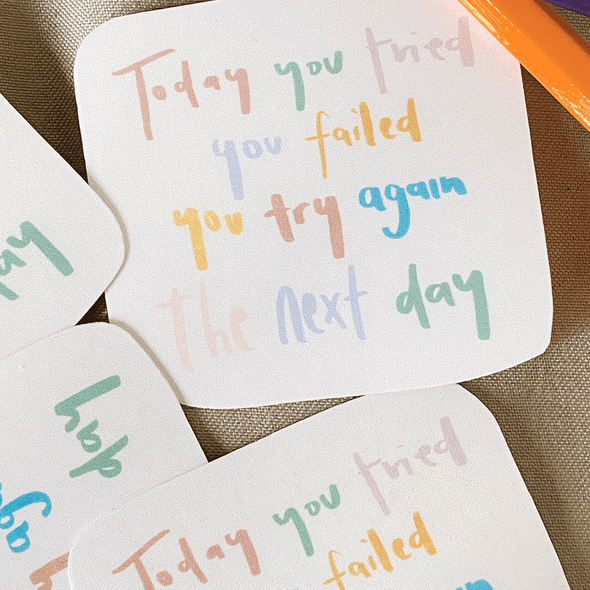 Try Again Sticker - Thewearablethings