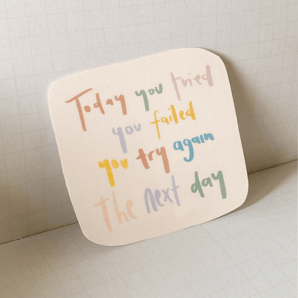 Try Again Sticker - Thewearablethings