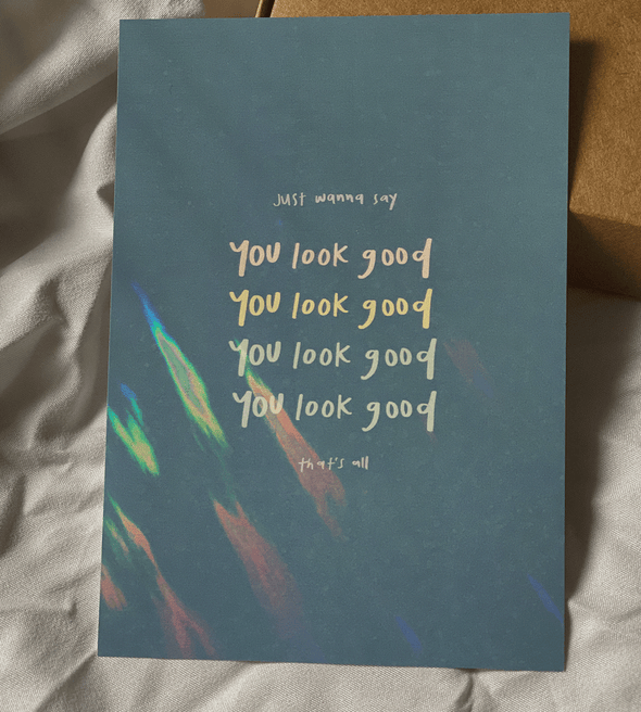 You look good | Holographic Postcard - Thewearablethings